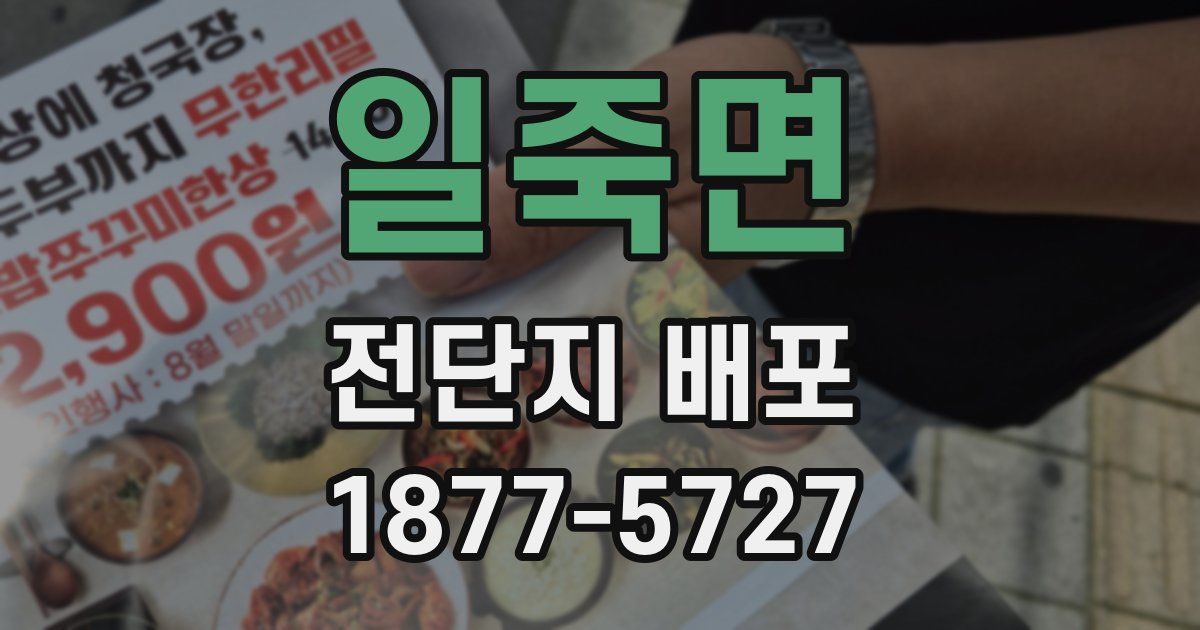 일죽면 전단지 배포