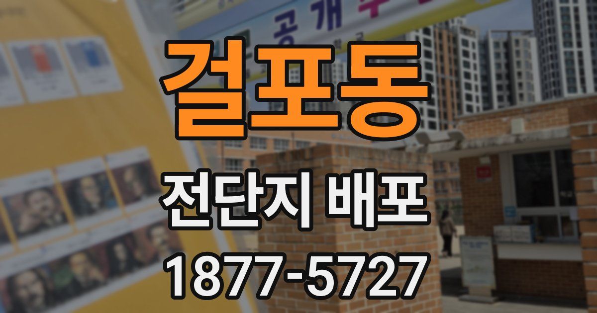 걸포동 전단지 배포