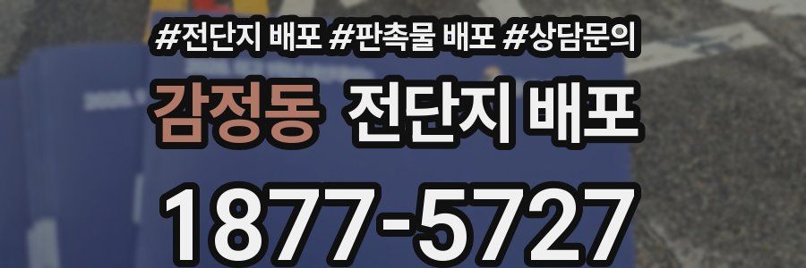 감정동 전단지 배포