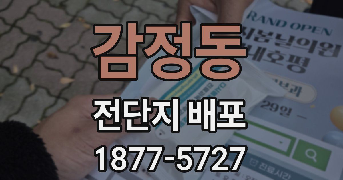 감정동 전단지 배포