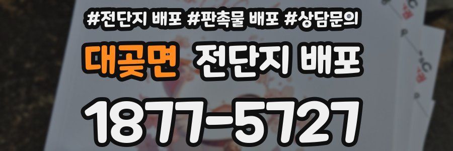 대곶면 전단지 배포