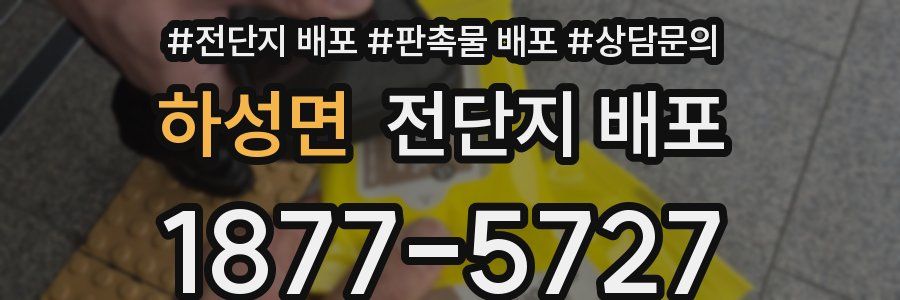 하성면 전단지 배포
