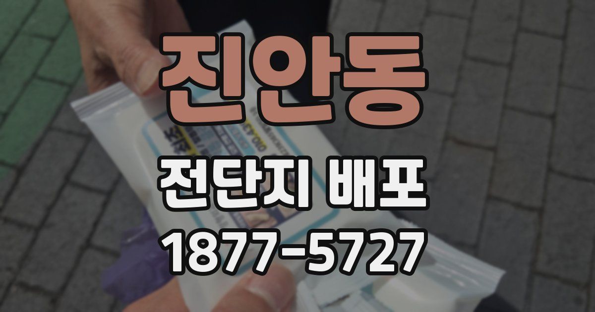 진안동 전단지 배포