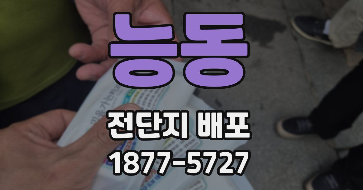 능동 전단지 배포