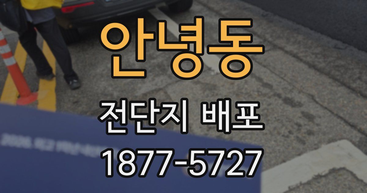안녕동 전단지 배포
