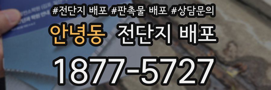 안녕동 전단지 배포