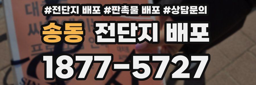 송동 전단지 배포