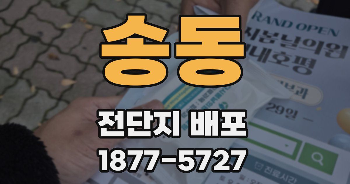 송동 전단지 배포