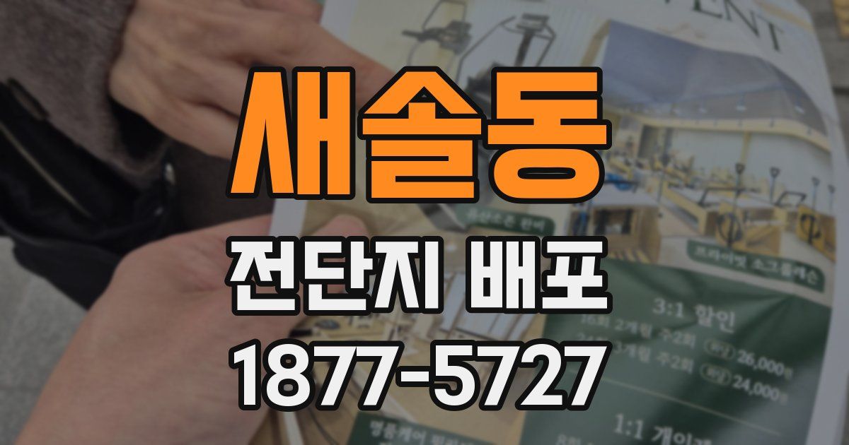 새솔동 전단지 배포
