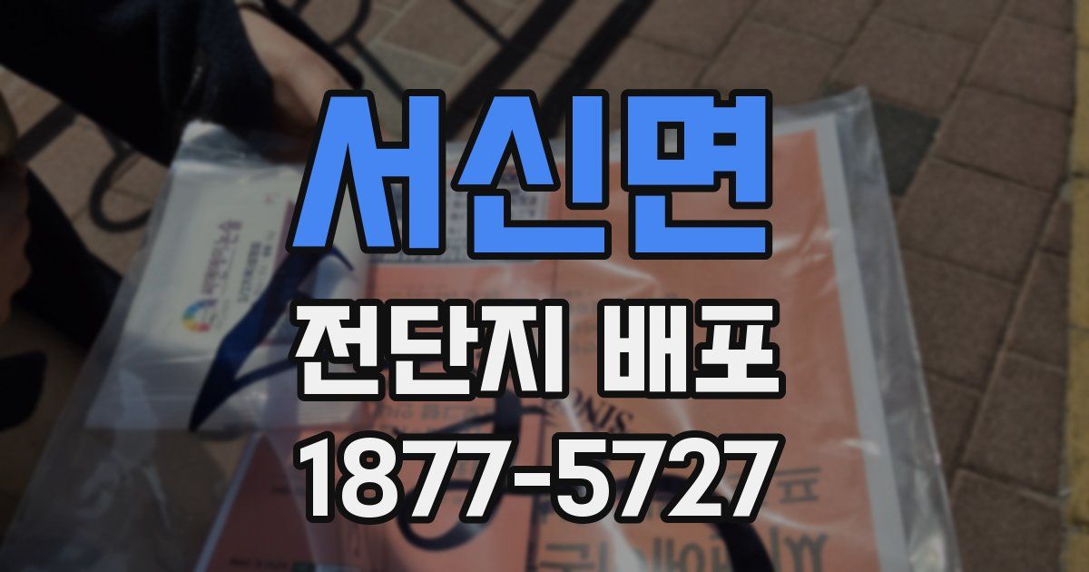 서신면 전단지 배포