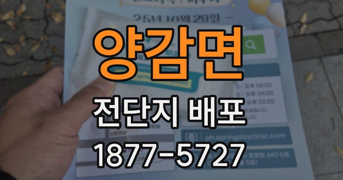 양감면 전단지 배포