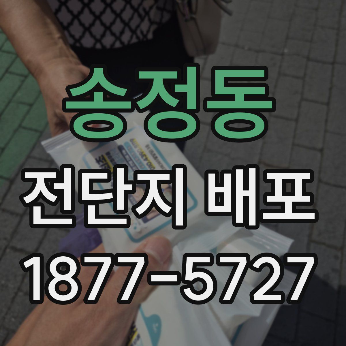 송정동 전단지 배포
