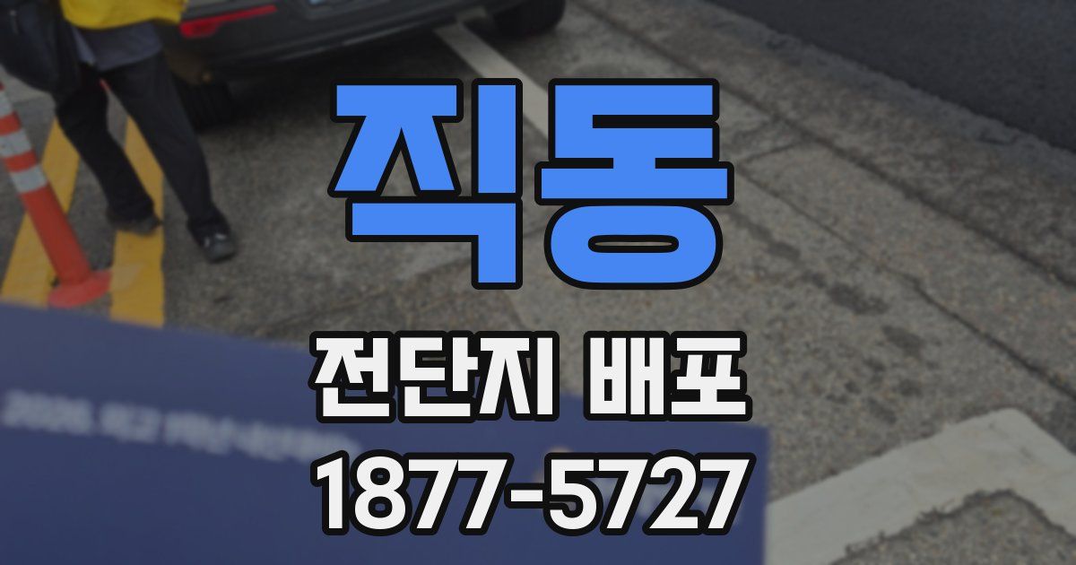 직동 전단지 배포