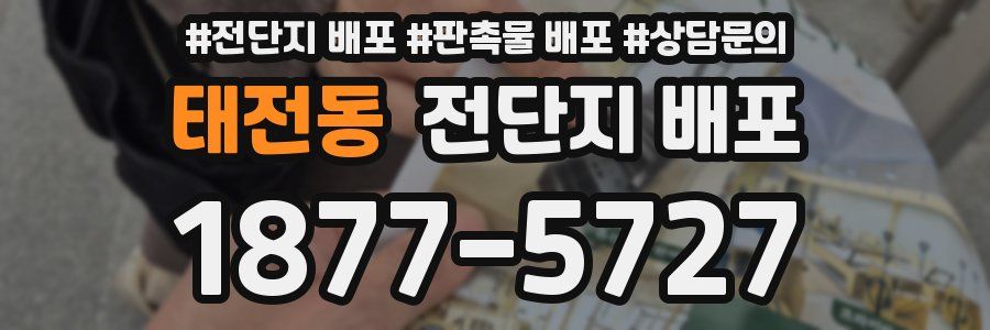 태전동 전단지 배포