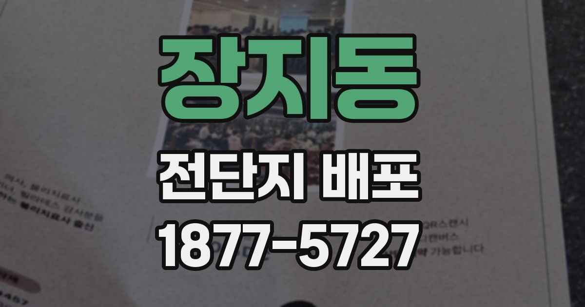 장지동 전단지 배포