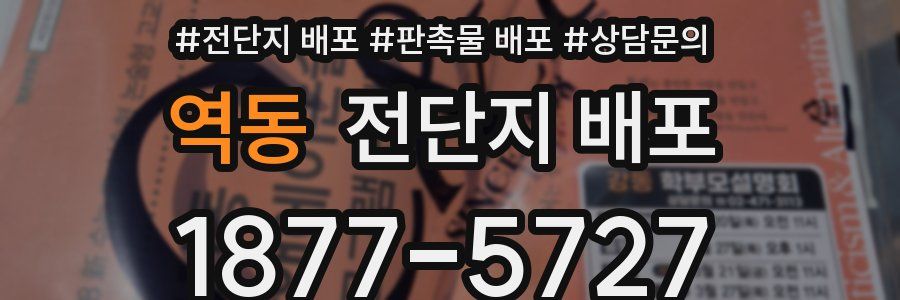 역동 전단지 배포