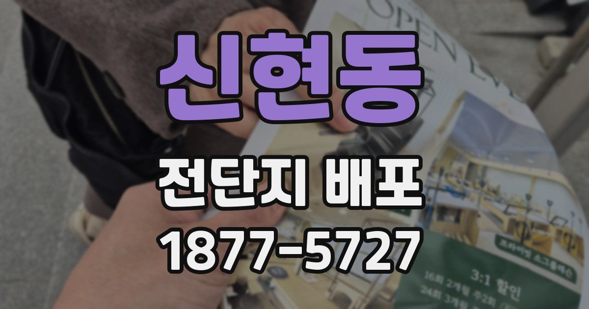 신현동 전단지 배포