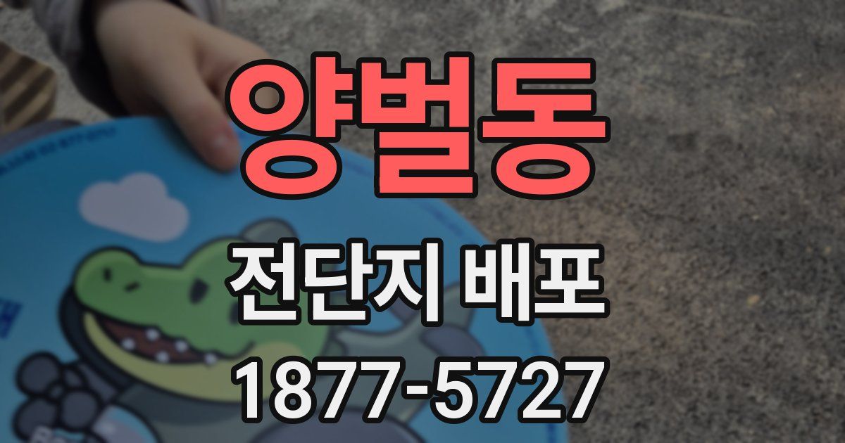 양벌동 전단지 배포