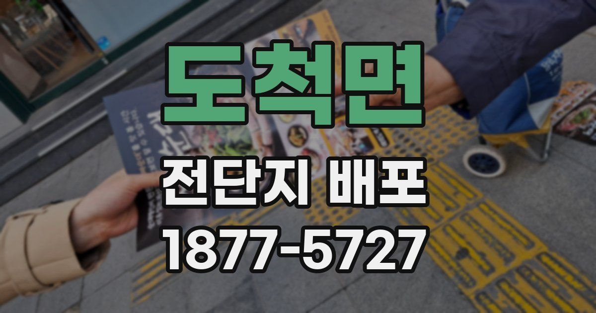 도척면 전단지 배포