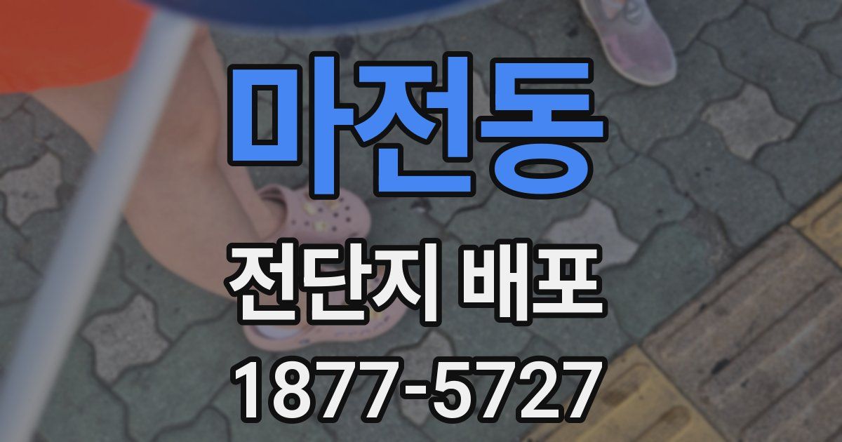 마전동 전단지 배포