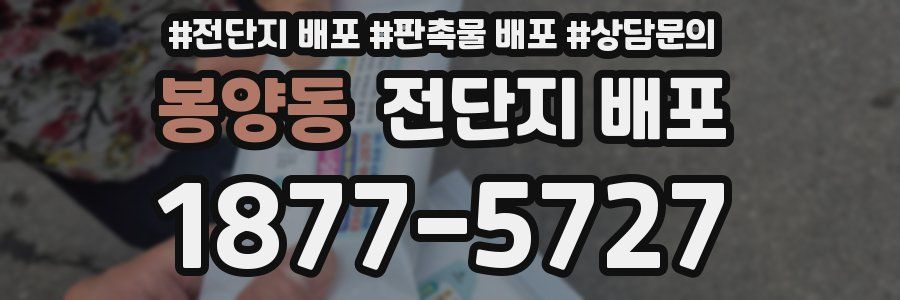 봉양동 전단지 배포
