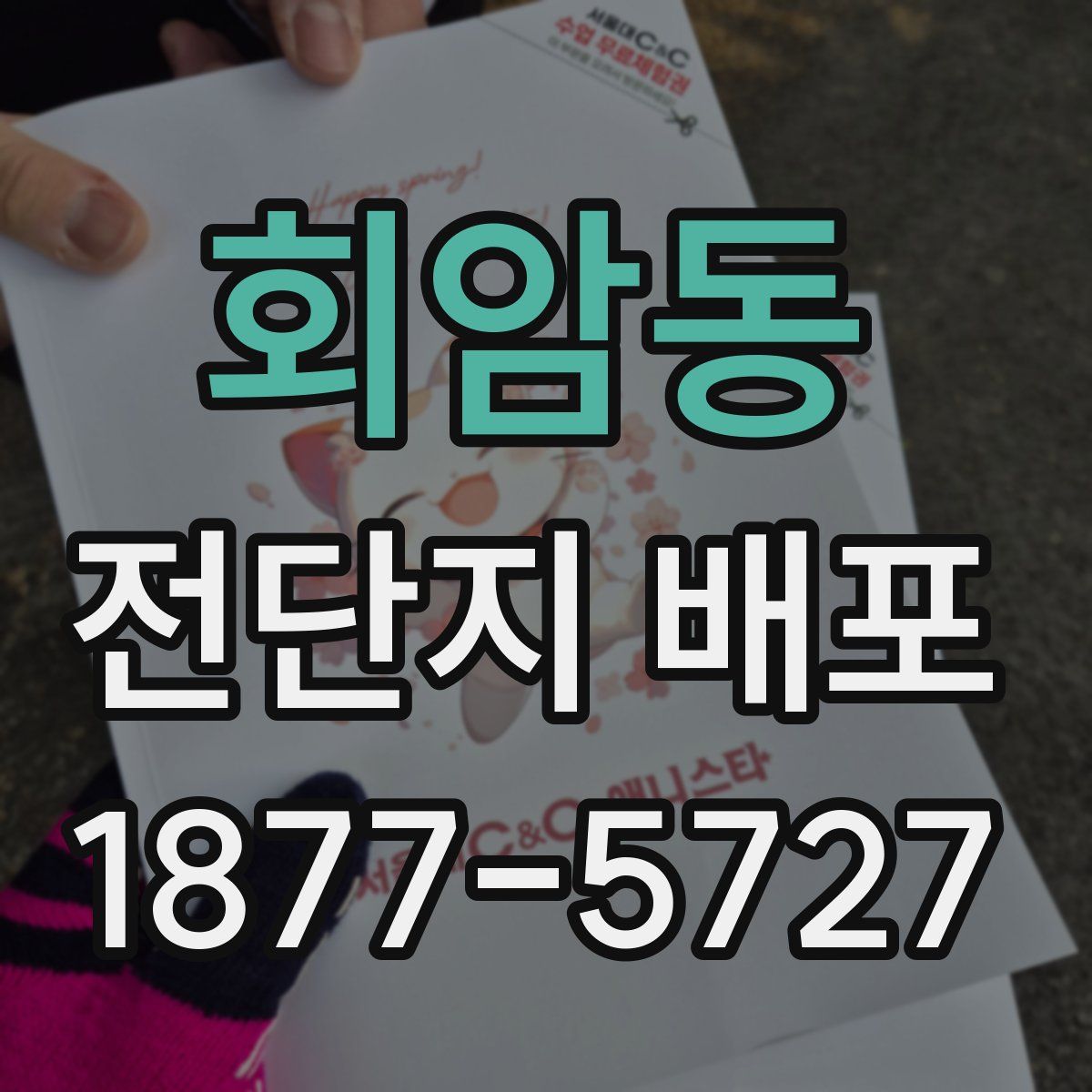 회암동 전단지 배포