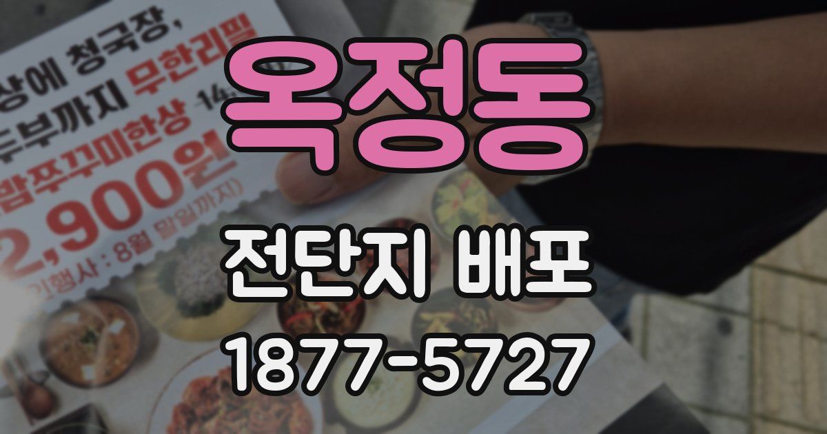 옥정동 전단지 배포