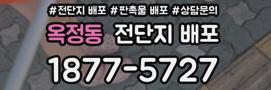 옥정동 전단지 배포