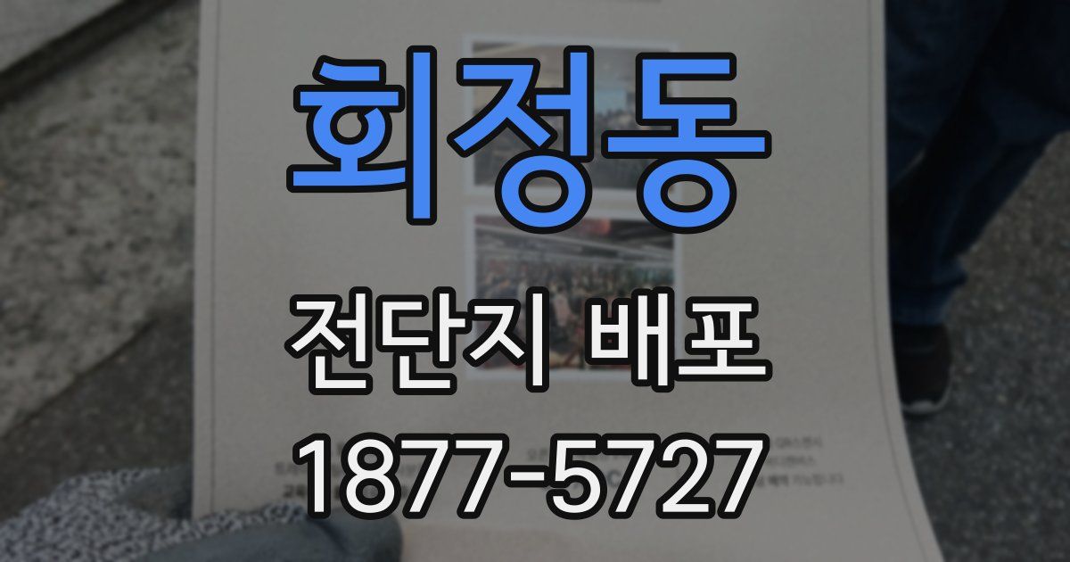 회정동 전단지 배포