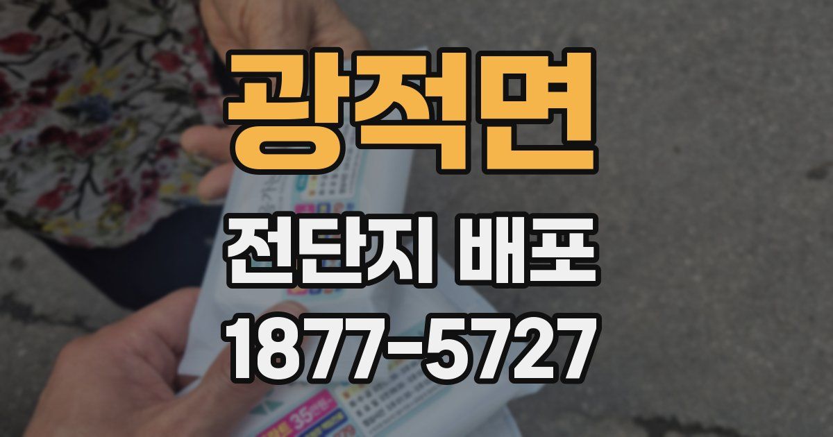 광적면 전단지 배포