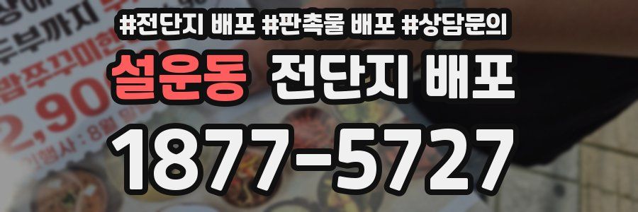 설운동 전단지 배포