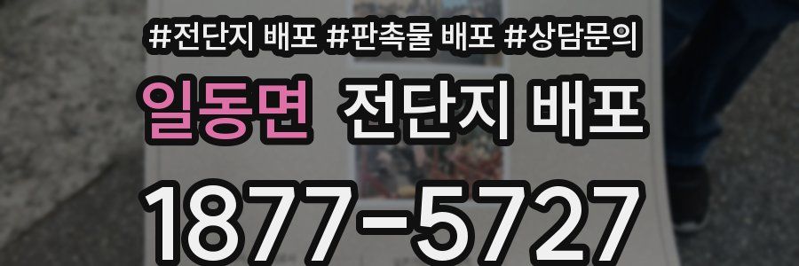 일동면 전단지 배포