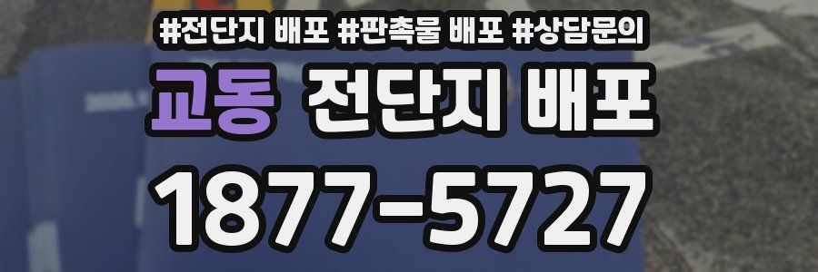 교동 전단지 배포