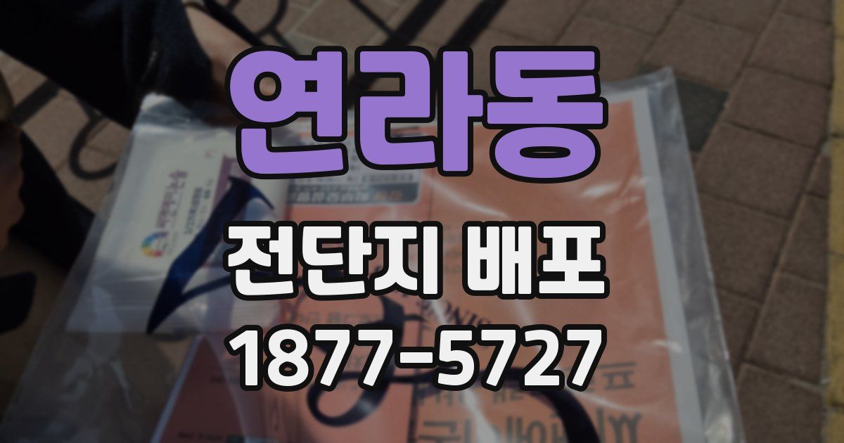연라동 전단지 배포
