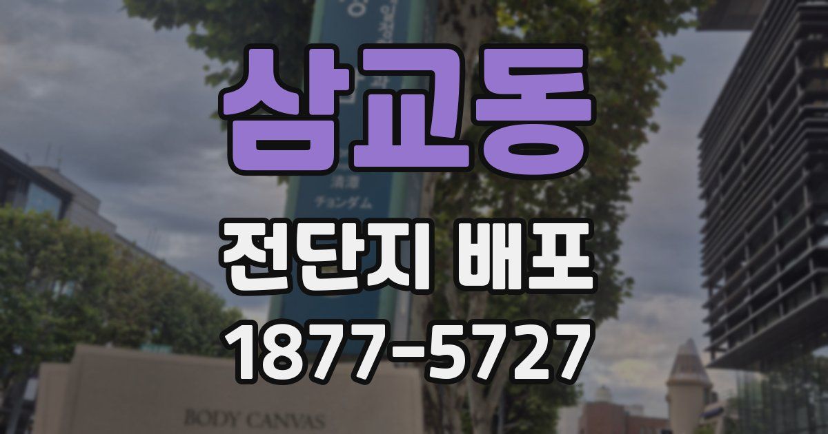 삼교동 전단지 배포