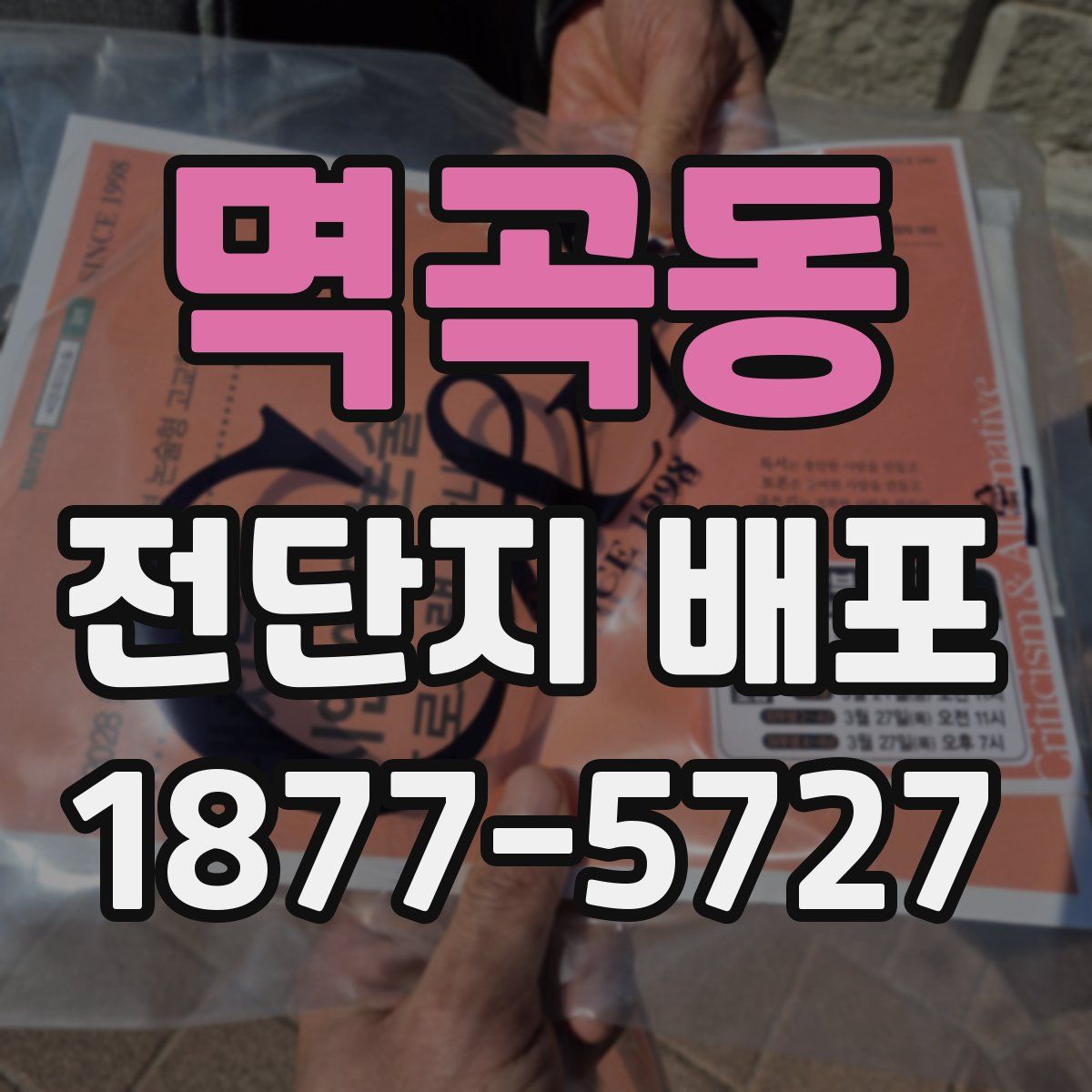 멱곡동 전단지 배포