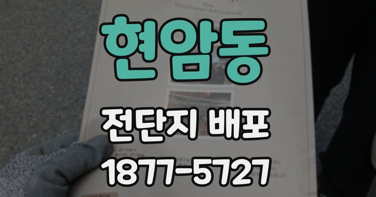 현암동 전단지 배포