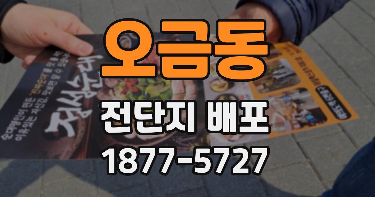 오금동 전단지 배포