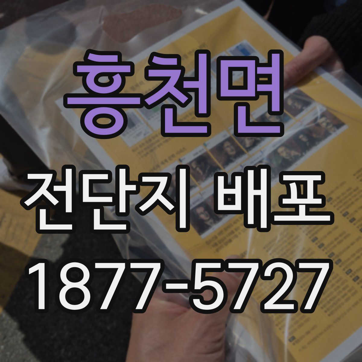 흥천면 전단지 배포