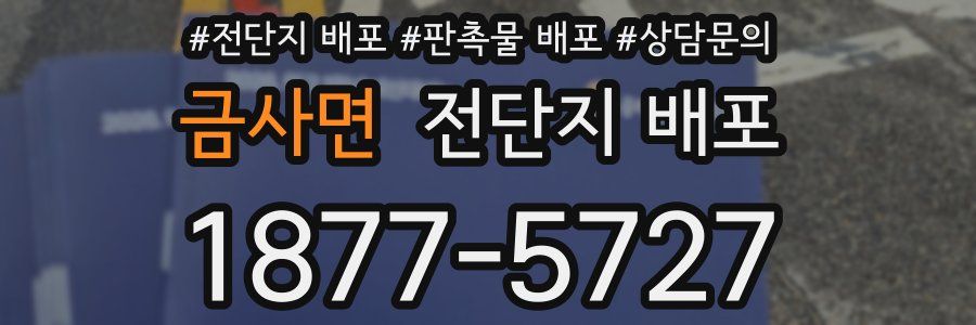 금사면 전단지 배포