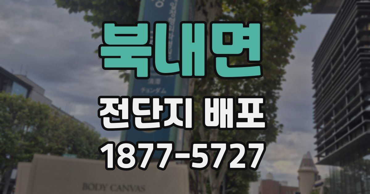 북내면 전단지 배포