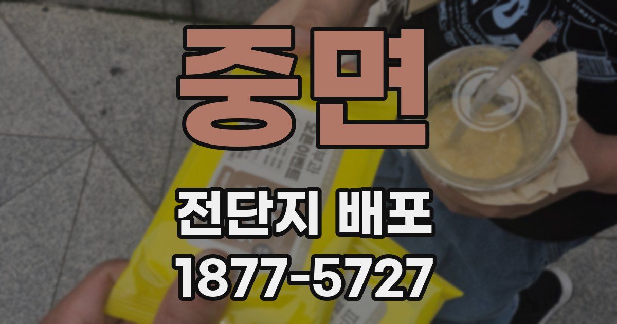 중면 전단지 배포