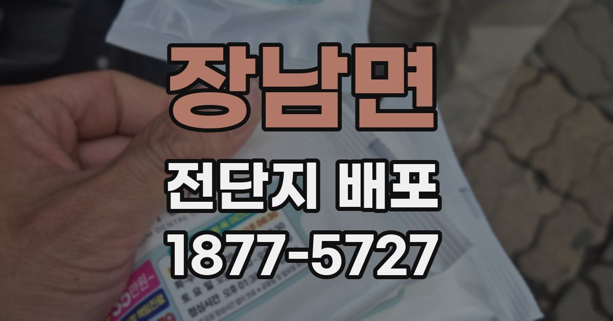 장남면 전단지 배포