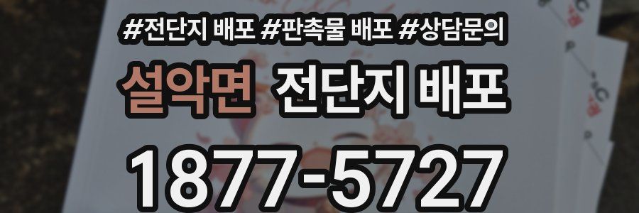 설악면 전단지 배포
