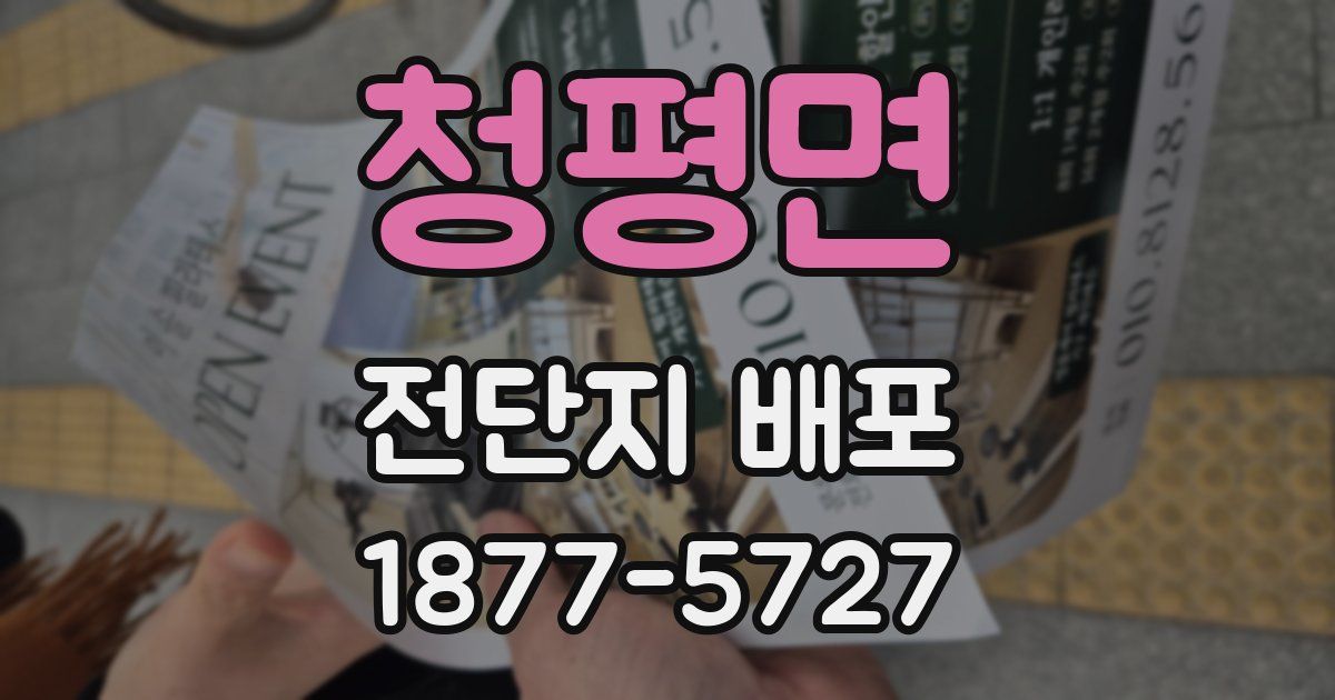 청평면 전단지 배포