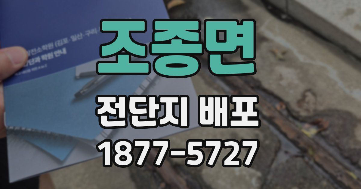 조종면 전단지 배포