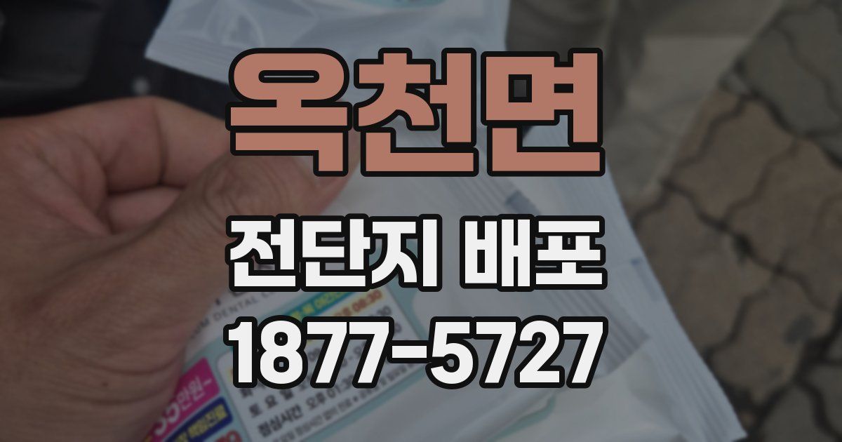 옥천면 전단지 배포