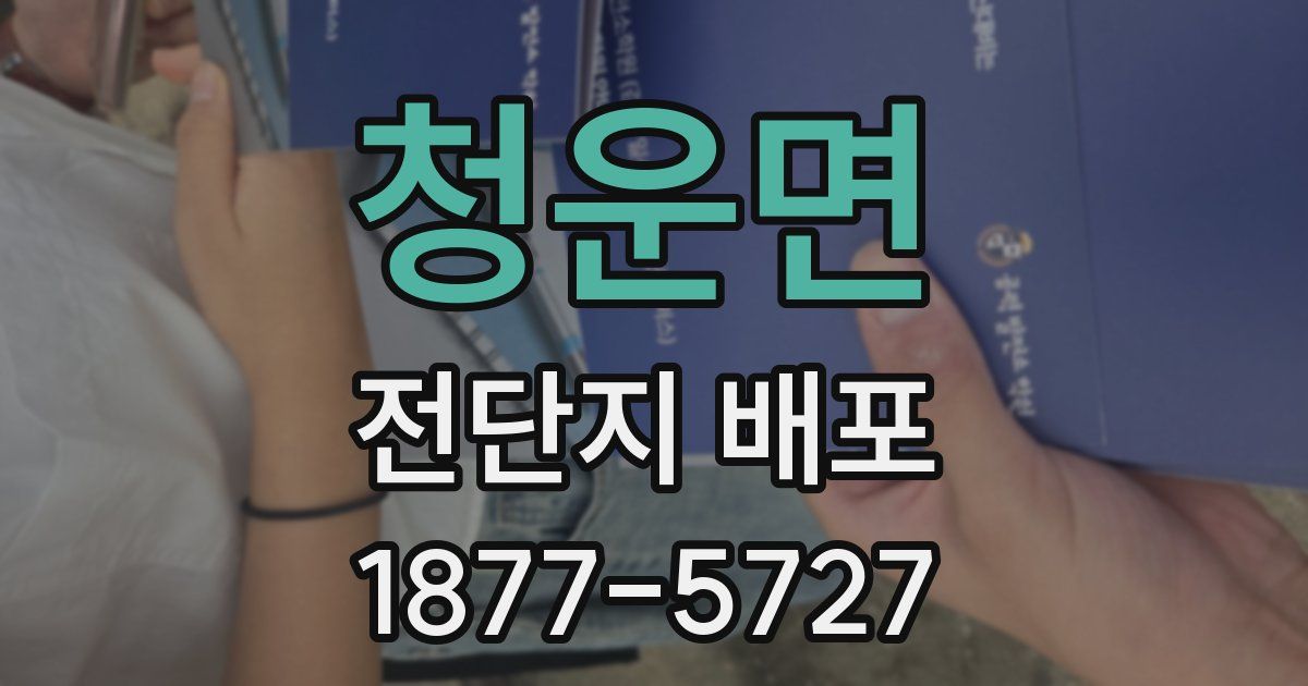 청운면 전단지 배포
