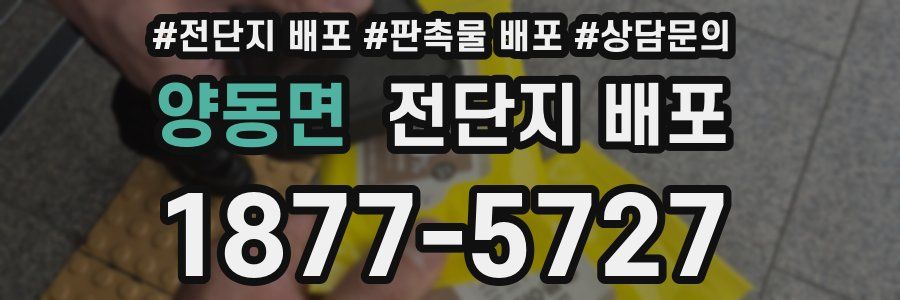 양동면 전단지 배포