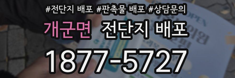 개군면 전단지 배포